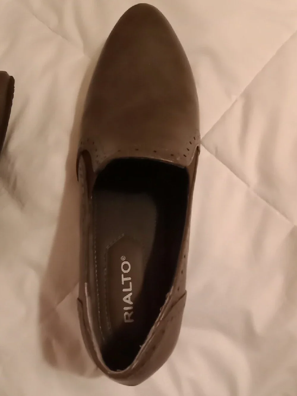 Classic Women's Pointed Toe Grey Brown Rialto Leather Pumps